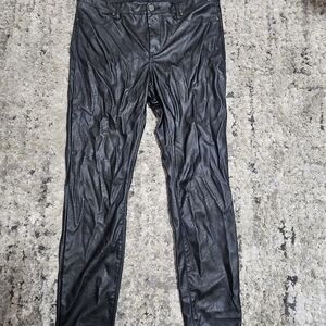 Blank NYC Jet Black Faux Leather Pants